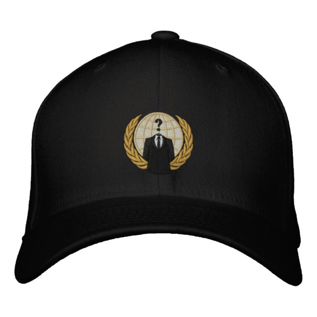 Cooles anonymes Logo mit bestickter Hülle Bestickte Baseballkappe (Vorderseite)
