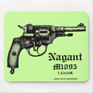 Cooles antikes Nagant Revolver-Grafik mousepad
