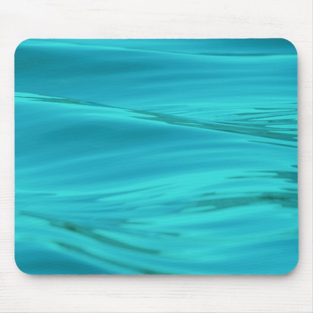 Cooles Aqua-blaue Sommer-Wasser-Kräuselungen Mousepad (Vorne)