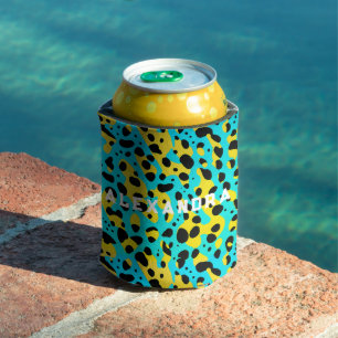Cooles Aqua Blue Neon Leopard Spots Jungle Bold Ty Dosenkühler