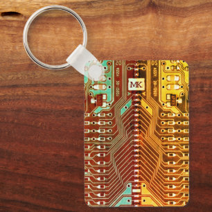 Cooles Aquamarin-gelbes, einzigartiges Retro-Steam Schlüsselanhänger