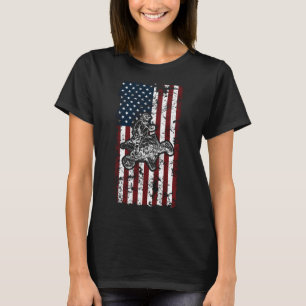 Cooles ATV Four Wheeler Quad Bike USA-Flag T-Shirt