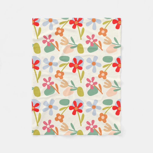 Cooles Aussehen des Abstrakten Blumenmusters Fleecedecke (Vorderseite)