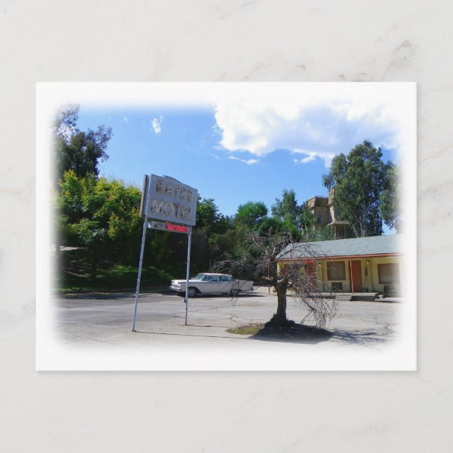 Cooles Auto & Motel Postcard! Postkarte (Vorderseite)