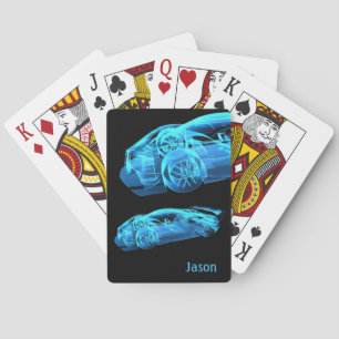 Cooles Autodesign schwarze Spielkarten