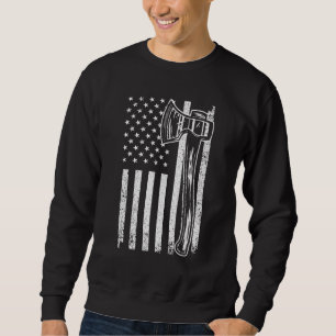 Cooles Axtwerfen für Männer Frauen Holzfäller US A Sweatshirt