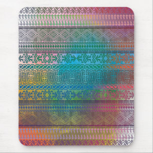 Cooles aztec geometrisches Muster bunt Mousepad