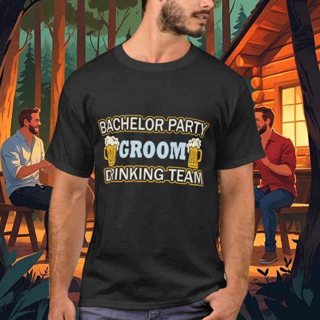 Cooles Bachelor-Party-Trinkerteam T-Shirt (Von Creator hochgeladen)