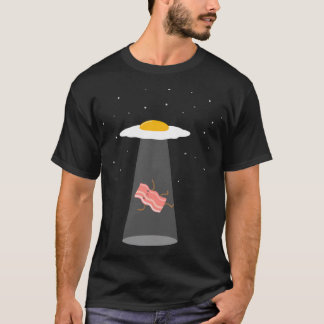 Cooles Bacon und Eier Ufo T-Shirt