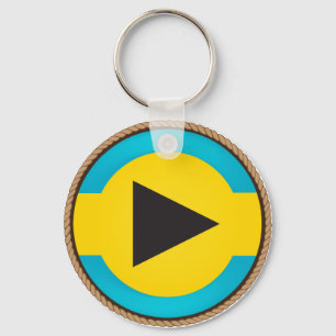 Cooles Bahamas-Flag-Siegel Schlüsselanhänger
