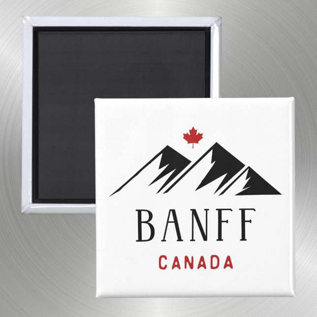 Cooles Banff Canada Mountains Ahornleaf Light Colo Magnet (Von Creator hochgeladen)