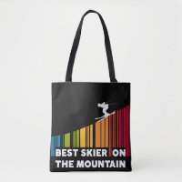 Cooles Barcode Design Bester Skifahrer auf dem Ber