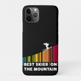 Cooles Barcode Design Bester Skifahrer auf dem Ber Case-Mate iPhone Hülle