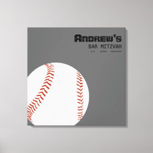 COOLES BASEBALL Bar Mitzvah unterzeichnen herein Leinwanddruck