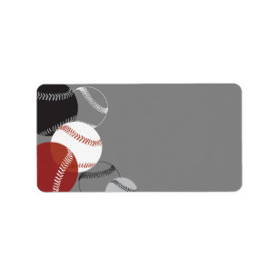 COOLES BASEBALL Rücksendeadresse-Adressen-Etikett Adressaufkleber