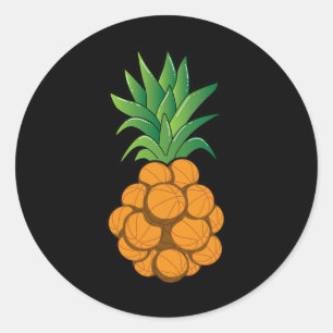 Cooles Basketball-Ananas-Design - Grafik Runder Aufkleber