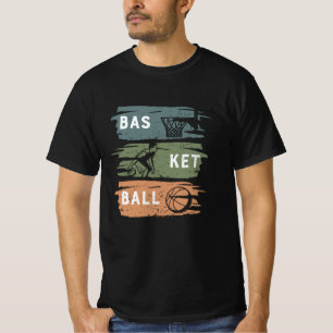 Cooles Basketball-Design mit 3 Farben T-Shirt