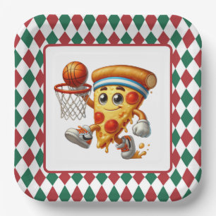 Cooles Basketball Pizza Party Pappteller
