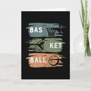 Cooles Basketballdesign in 3 Farben Karte
