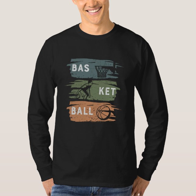 Cooles Basketballdesign in 3 Farben T-Shirt (Vorderseite)