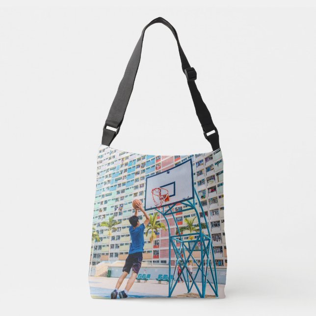 Cooles Basketballgeschenk Tragetaschen Mit Langen Trägern (Vorderseite)