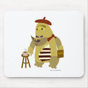 Cooles Beatnik Monster Cartoon Charakter Spaß Kuns Mousepad