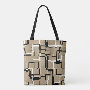 COOLES Beige Schwarz-weißes Muster