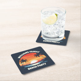 Cooles, benutzerdefiniertes Sonnenaufgang Palmen B Rechteckiger Pappuntersetzer