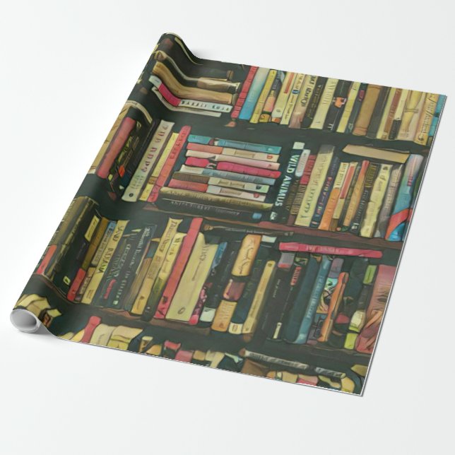 Cooles Bibliotheksgeschenk Geschenkpapier (Ungerollt)