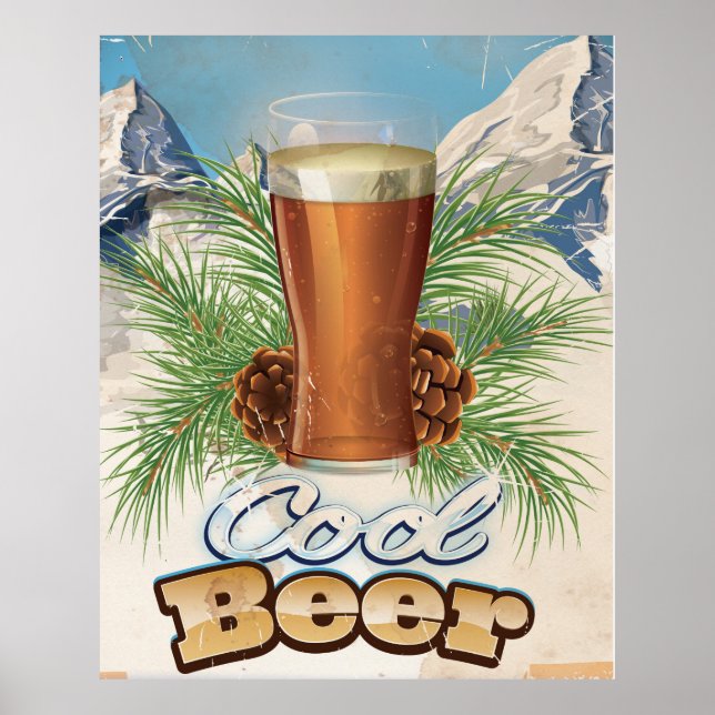 Cooles Bier Vintag Bar Poster (Vorne)