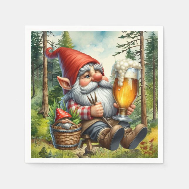 Cooles Bierknochen-Party Serviette (Vorderseite)