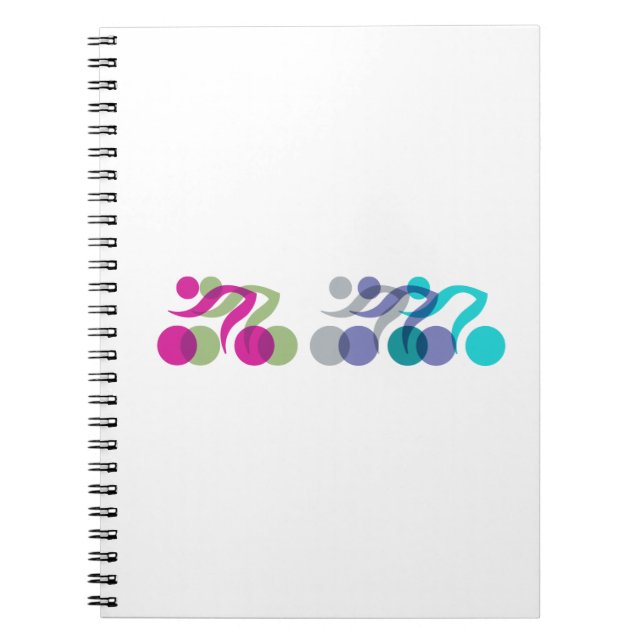 Cooles Bikerlogo Notizblock (Vorderseite)