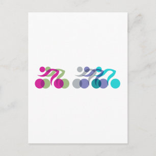 Cooles Bikerlogo Postkarte