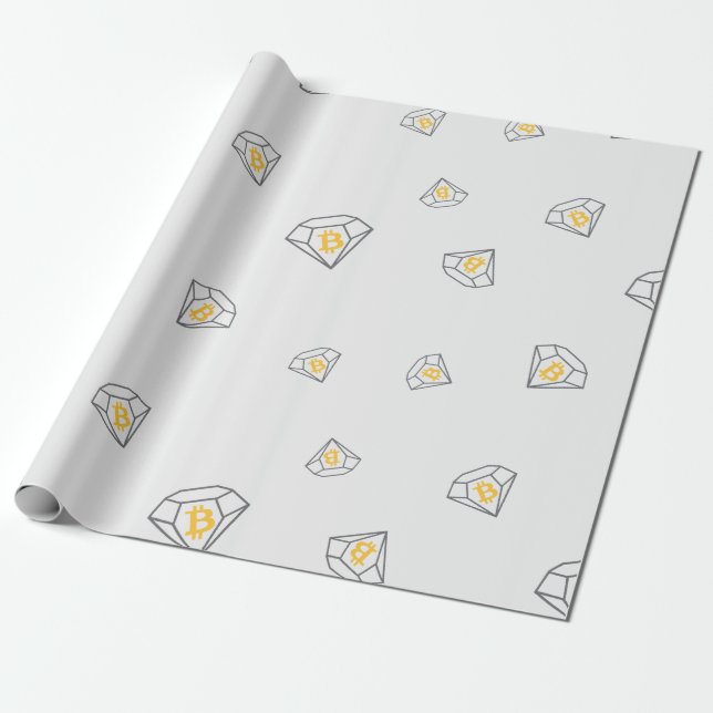 Cooles Bitcoin Diamond-Kryptowährungs-Münzmuster Geschenkpapier (Ungerollt)