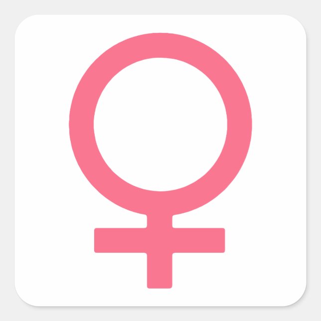 Cooles Bittersüßes Venus-Symbol Quadratischer Aufkleber (Vorderseite)