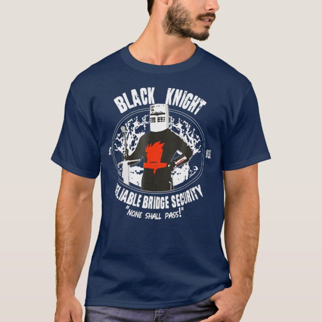 Cooles Black Knight Bridge Security T-Shirt (Vorderseite)