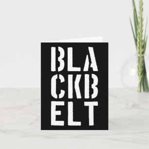 Cooles Blackbelt Martial Arts Geschenk Bold Black  Karte