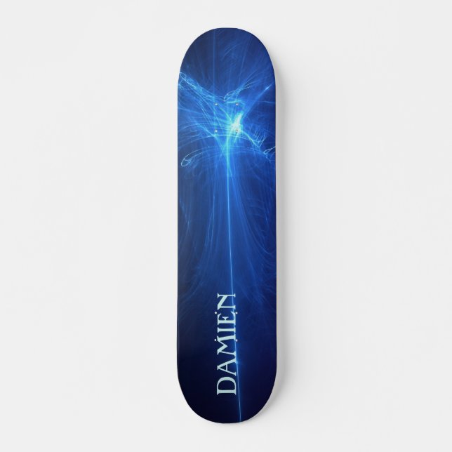 Cooles Blau Abstrakt Skateboard (Vorne)