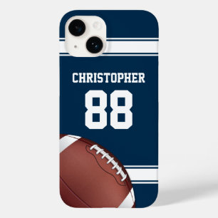 Cooles Blau und Weiße Streifen Jersey Football Case-Mate iPhone Hülle
