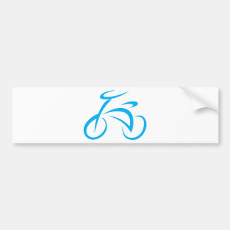 Cooles blaues Fahrrad-radfahrendes Logo Autoaufkleber