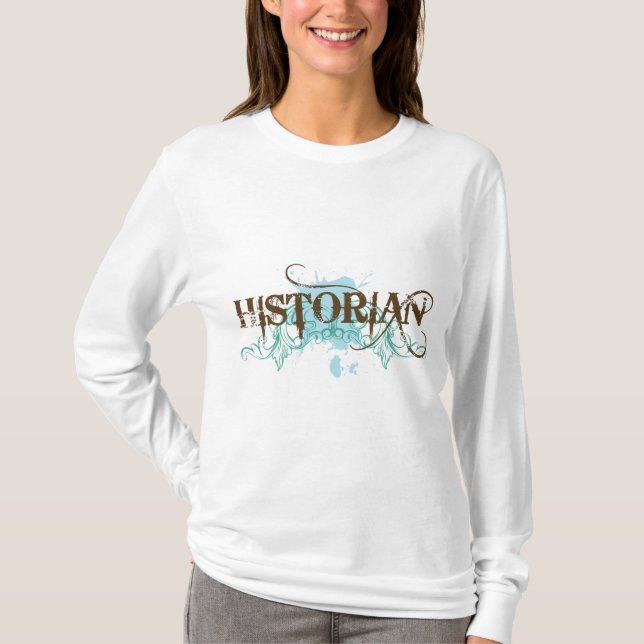 Cooles blaues Historiker-T-Shirt T-Shirt (Vorderseite)
