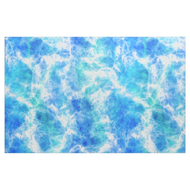 Cooles Blaues Meer-Wellenmuster Stoff (Fat Quarter (45,7 x 55,9 cm))