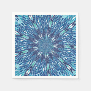 Cooles blaues Musterpapier Napkins Serviette