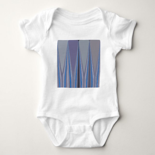 Cooles blaues, nahtloses Design Baby Strampler (Vorderseite)