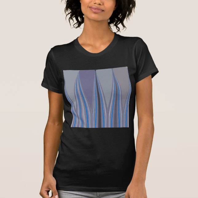 Cooles blaues, nahtloses Design T-Shirt (Vorderseite)