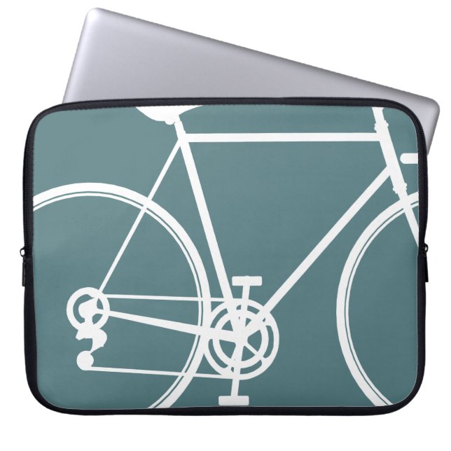 Cooles blaues Raddesign Laptop Sleeve (Vorderseite)