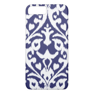 Cooles blaues und weißes ikat Stammes- Muster Case-Mate iPhone Hülle