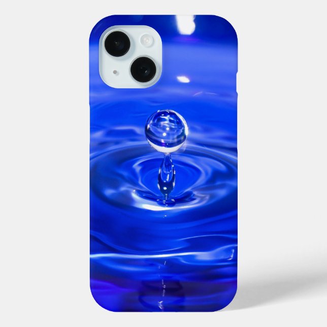 Cooles Blaues Wassertropfen Case-Mate iPhone Hülle (Rückseite)