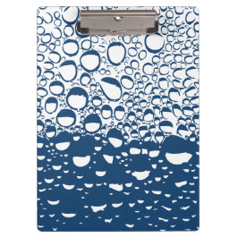 Cooles blaues Weiß-Wasser-Kunstmuster Klemmbrett
