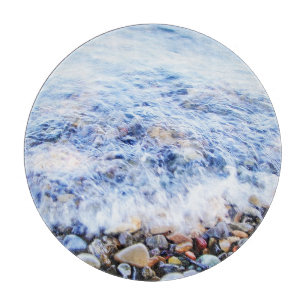 Cooles blaues Wellenwasser Schneidebrett